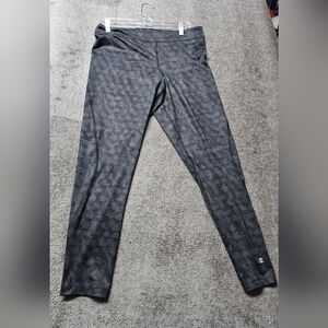 Champion Pants Women Size XL Black Patterned Legging Athletic Workout Tights NWT